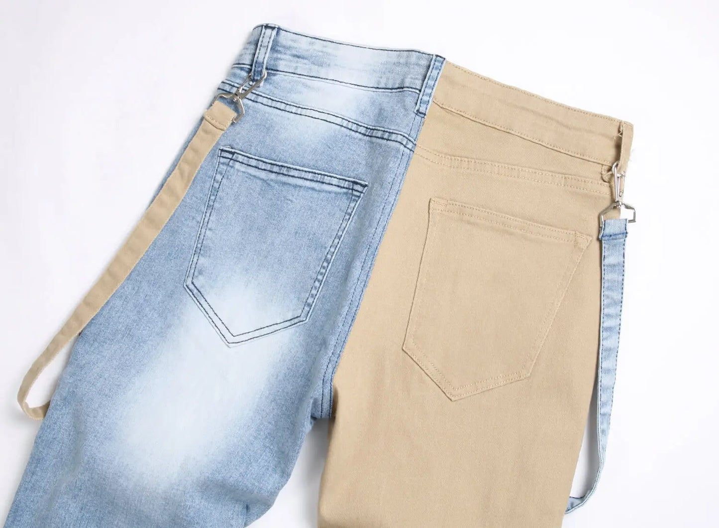 FREEME™ Men's Slim Fit Denim Pencil Pants - High Waist Straight Trousers