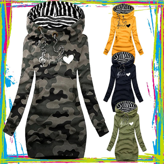 FREEME™ Women's Slim Sweater Hoodie Dress - Long Sleeve Party & Casual Dress