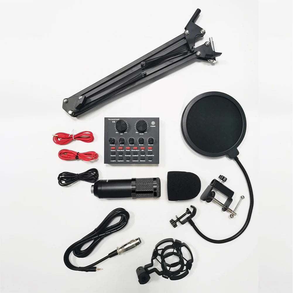 FREEME™ BM800 Podcast Microphone & Sound Card Set - Professional Studio Condenser Mic