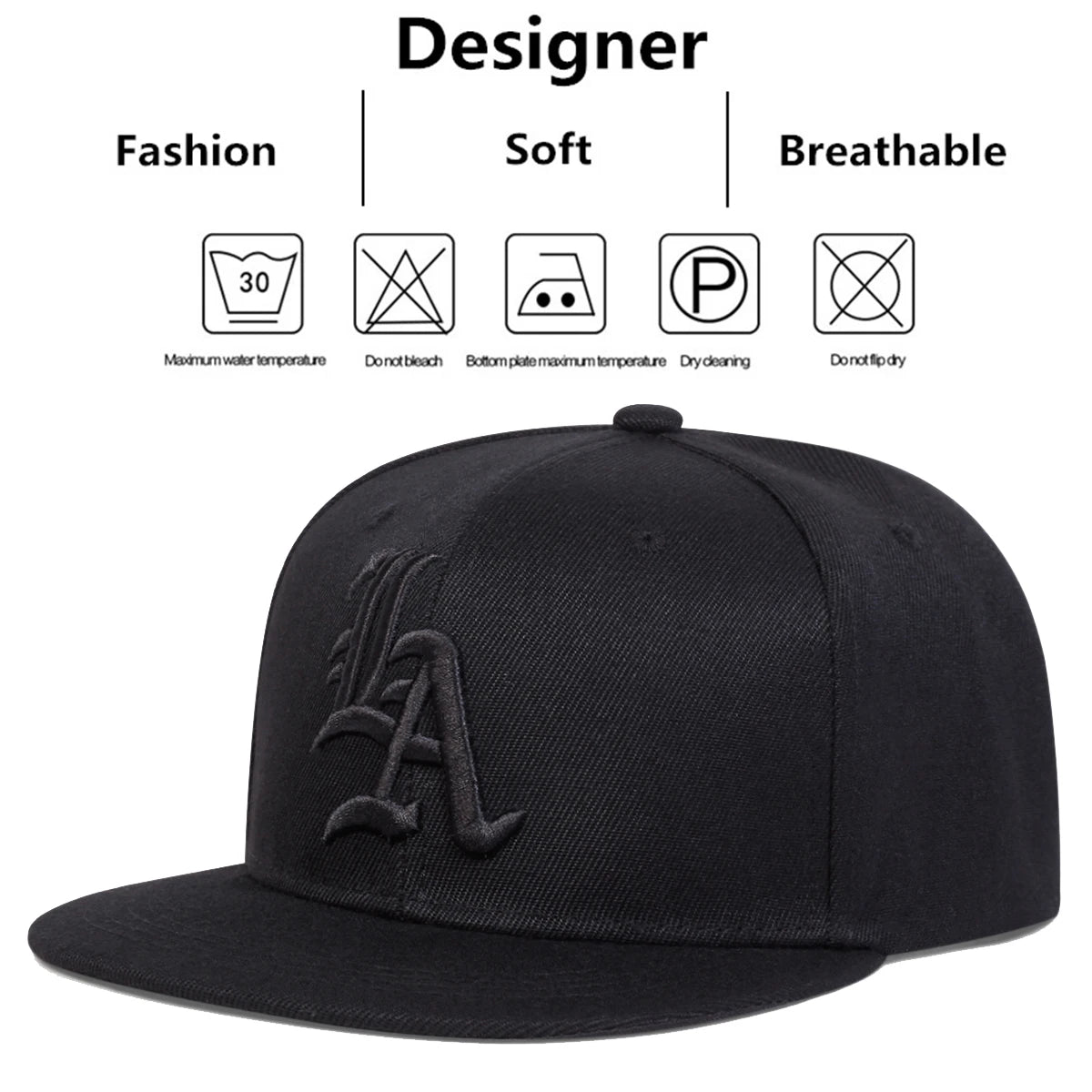FREEME™ Gothic Letter Embroidery Hip-Hop Baseball Cap - Unisex Adjustable Streetwear Hat