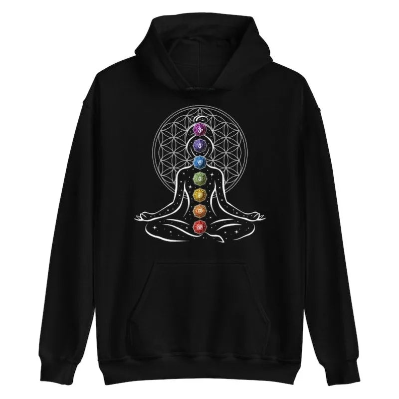 FREEME™ Yoga Meditation Hoodie - Zen Chakra Spiritual Sweatshirt | Y2K Streetwear