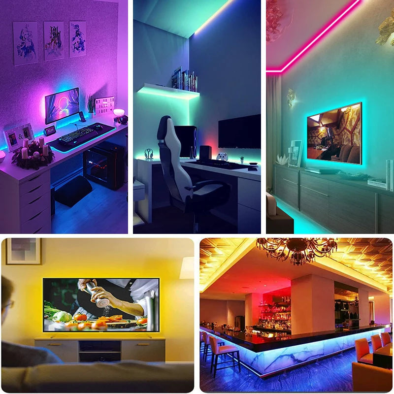 FREEME™ RGB LED Strip Lights with Remote - 1m to 20m Color Changing Tape for Room, Bedroom & Party Decor