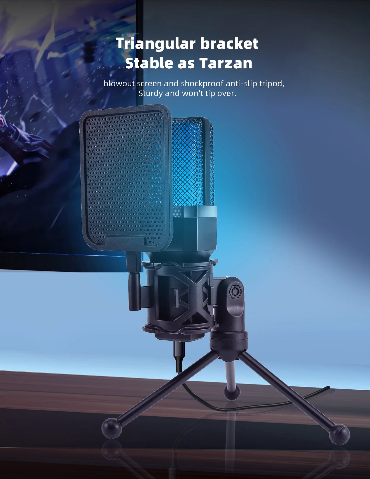 FREEME™ USB Condenser Microphone Kit - PC & Laptop Mic for Gaming, Streaming & Podcasting