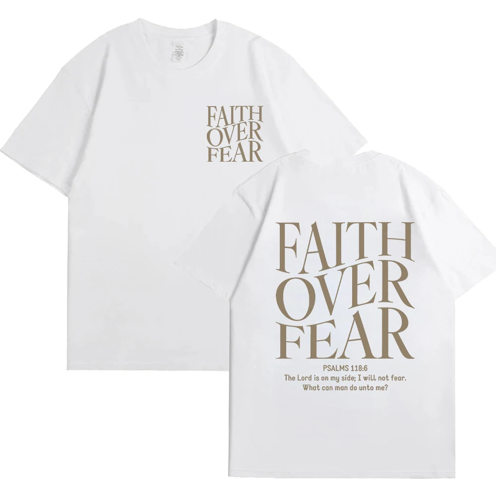 FREEME™ Faith Over Fear Tee - Christian Inspirational T-Shirt | Bible Verse