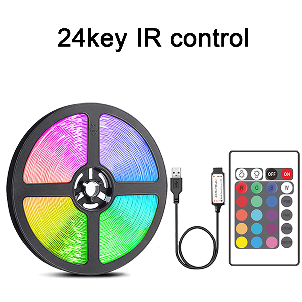 FREEME™ RGB LED Strip Lights with Remote - 1m to 20m Color Changing Tape for Room, Bedroom & Party Decor