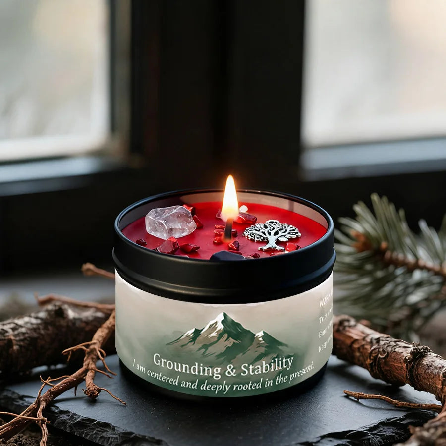 FREEME™ Peace Ritual Candle - Lavender & Chamomile with Healing Crystals