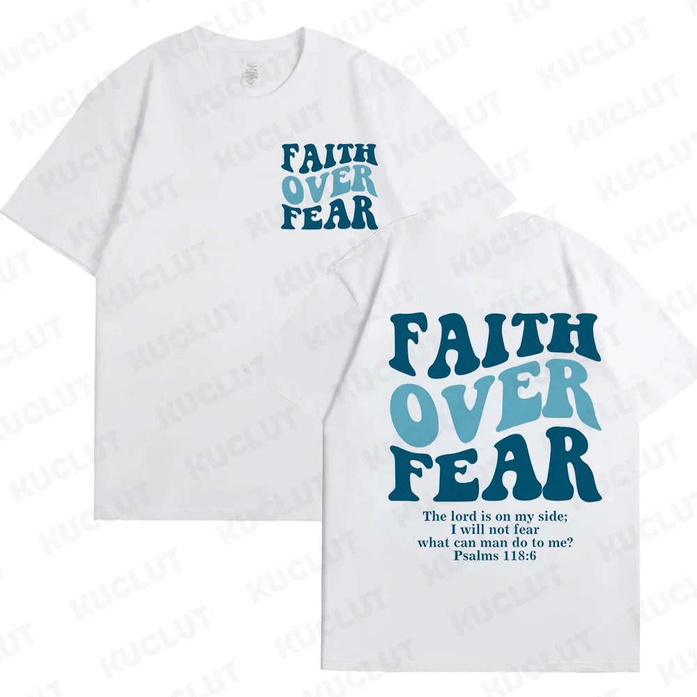 FREEME™ Faith Over Fear Tee - Christian Inspirational T-Shirt | Bible Verse
