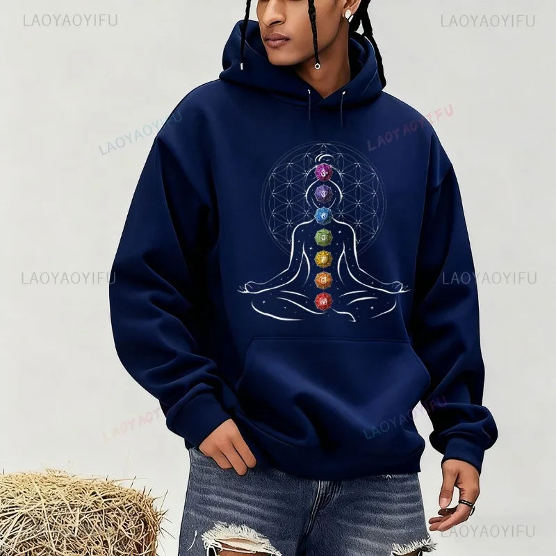FREEME™ Yoga Meditation Hoodie - Zen Chakra Spiritual Sweatshirt | Y2K Streetwear