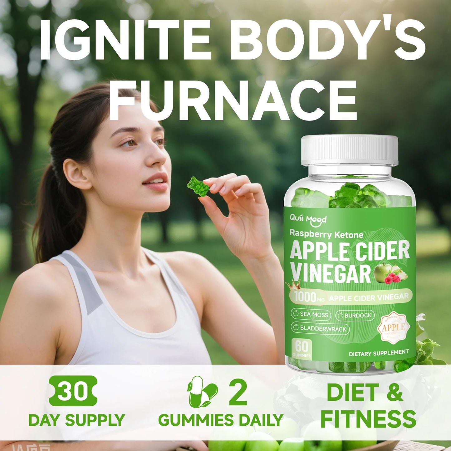 FREEME™ Sea Moss & ACV Gummies - Bladderwrack, Burdock Root and  - Natural Irish Sea Moss for Immune apple cider vinegar gummies