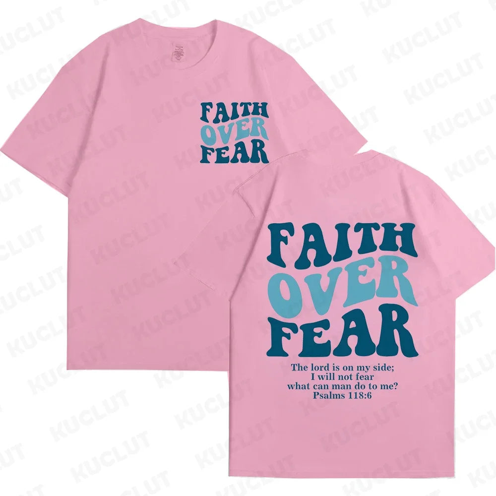 FREEME™ Faith Over Fear Tee - Christian Inspirational T-Shirt | Bible Verse