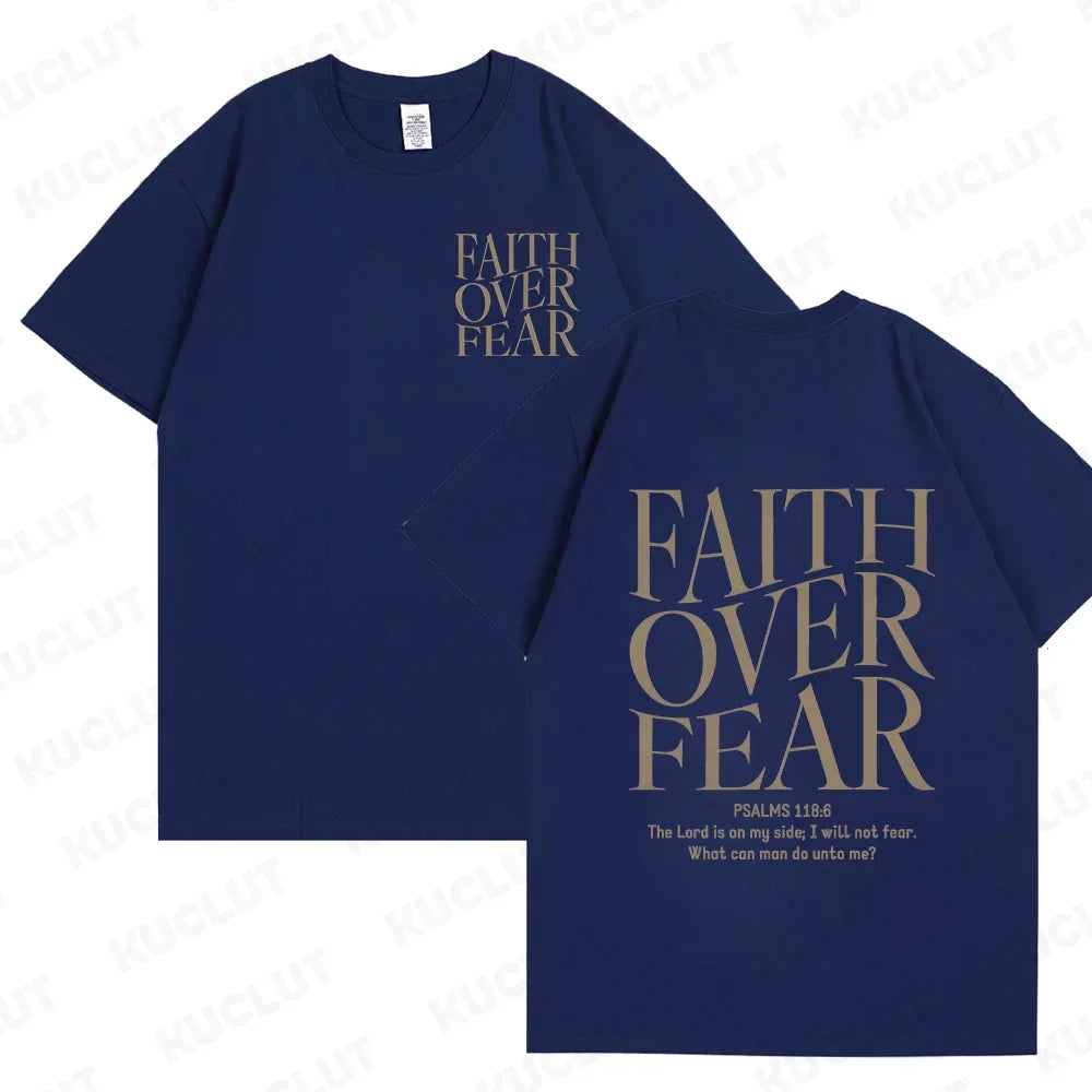 FREEME™ Faith Over Fear Tee - Christian Inspirational T-Shirt | Bible Verse