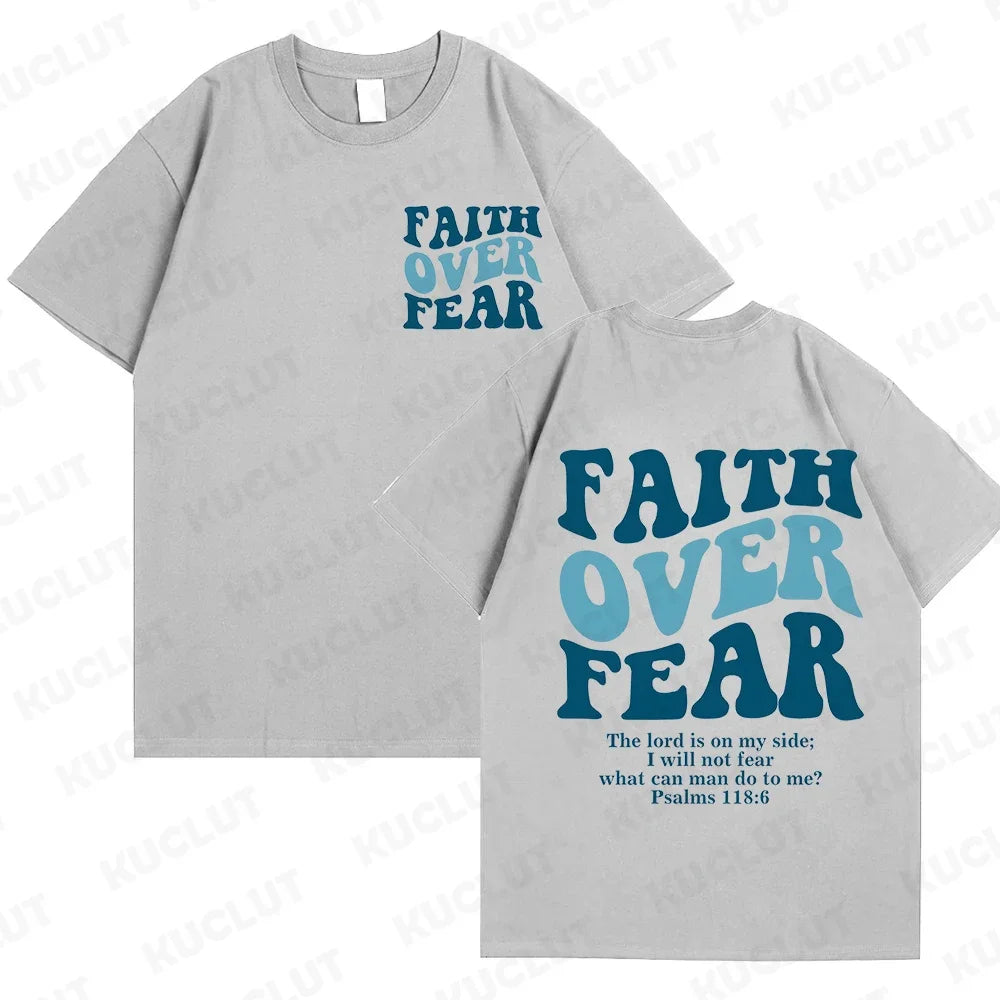 FREEME™ Faith Over Fear Tee - Christian Inspirational T-Shirt | Bible Verse