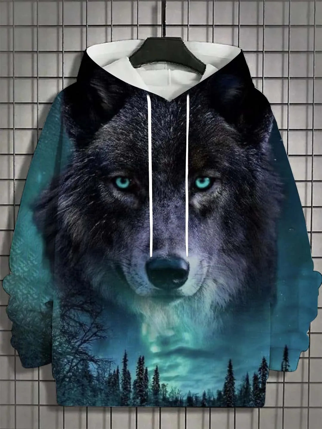 FREEME™ Wolf Print Hoodie - Animal Spirit Design | Urban Streetwear