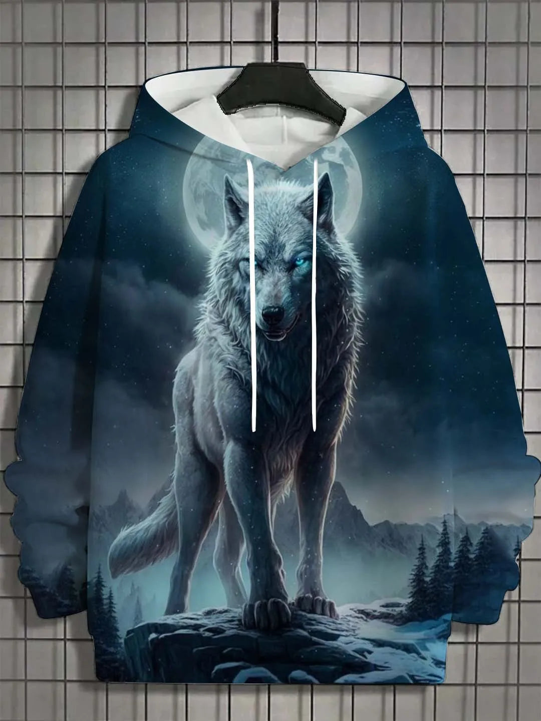 FREEME™ Wolf Print Hoodie - Animal Spirit Design | Urban Streetwear
