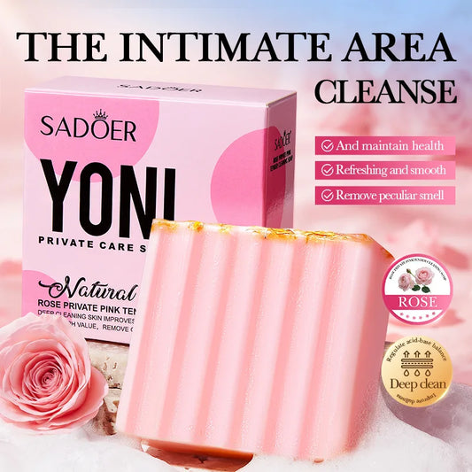 FREEME™ Rose Care Feminine Soap - pH Balanced Natural Handmade Bar for Deep Cleansing & Brightening