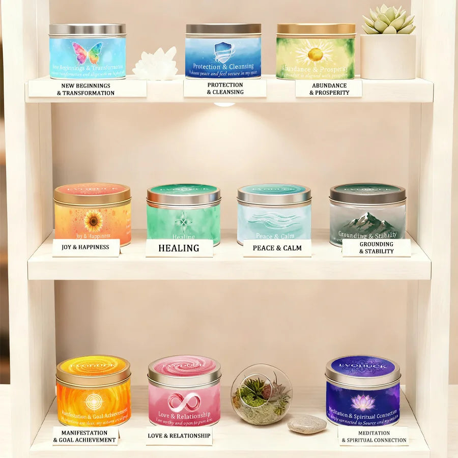 FREEME™ Peace Ritual Candle - Lavender & Chamomile with Healing Crystals