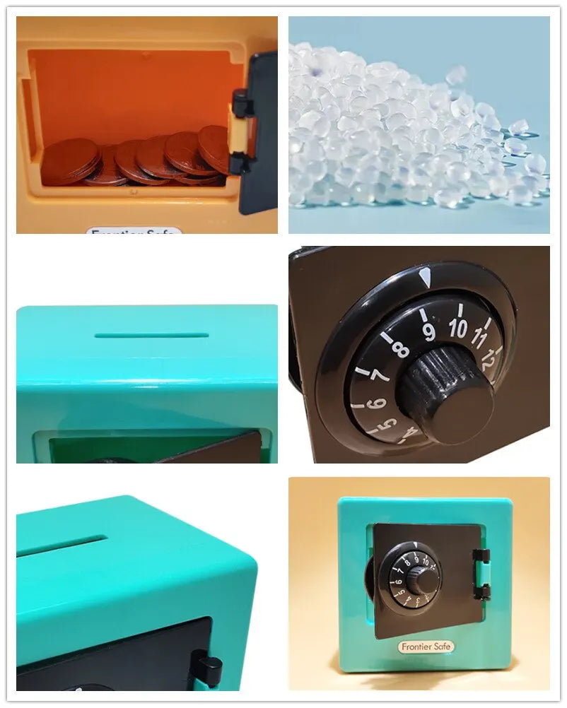 FREEME™ Retro ATM Password Money Safe Box - Automatic Deposit Coin & Banknote Savings Bank