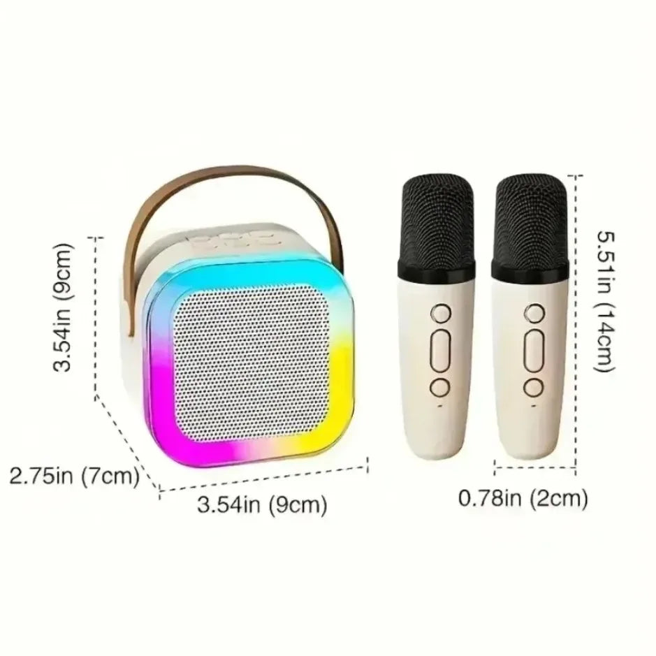 FREEME™ Portable Bluetooth 5.3 Karaoke Machine - PA Speaker System with 2 Wireless Microphones