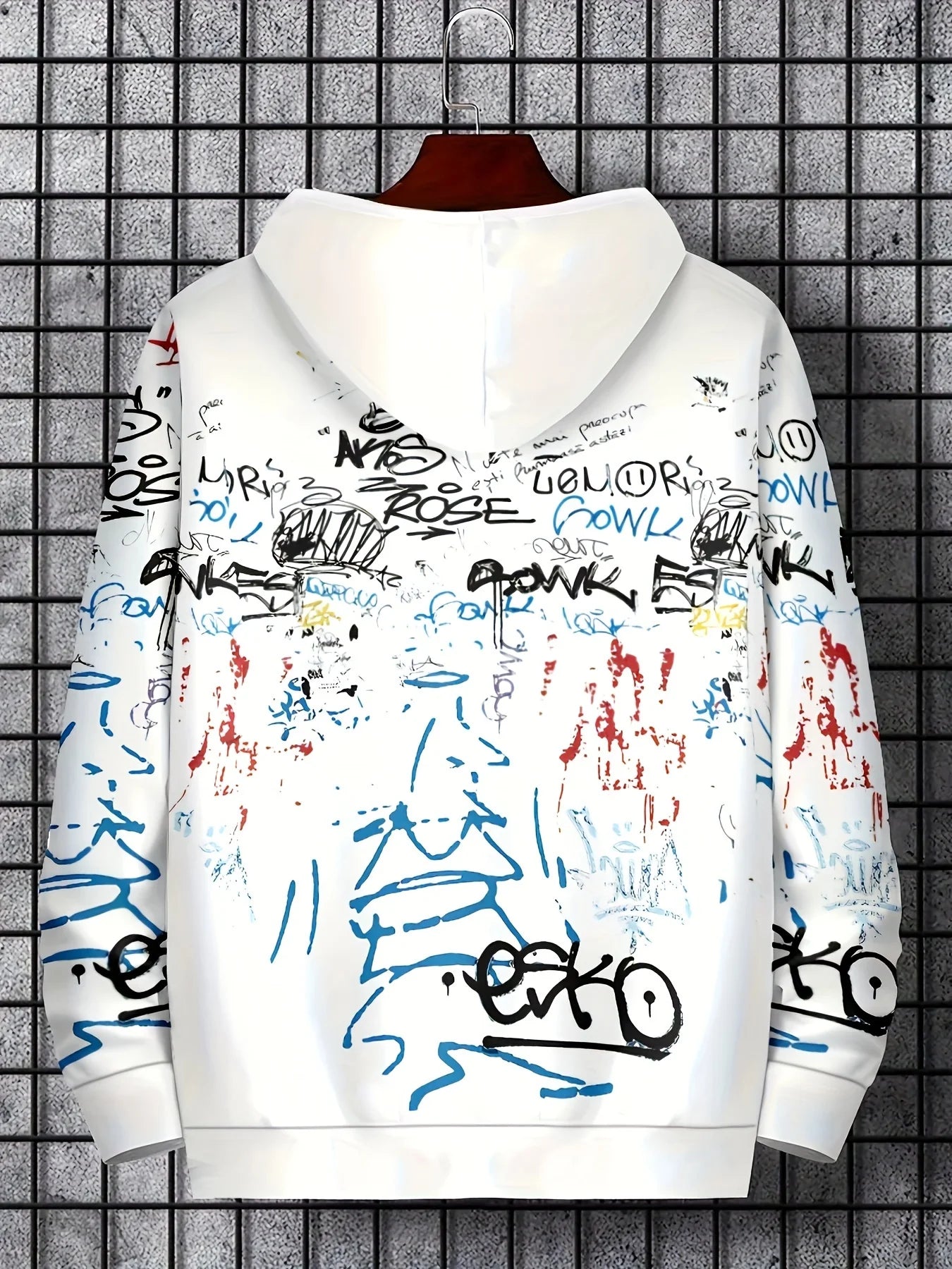 FREEME™ Graffiti Letter Print Hoodie - Urban Street Art Sweatshirt