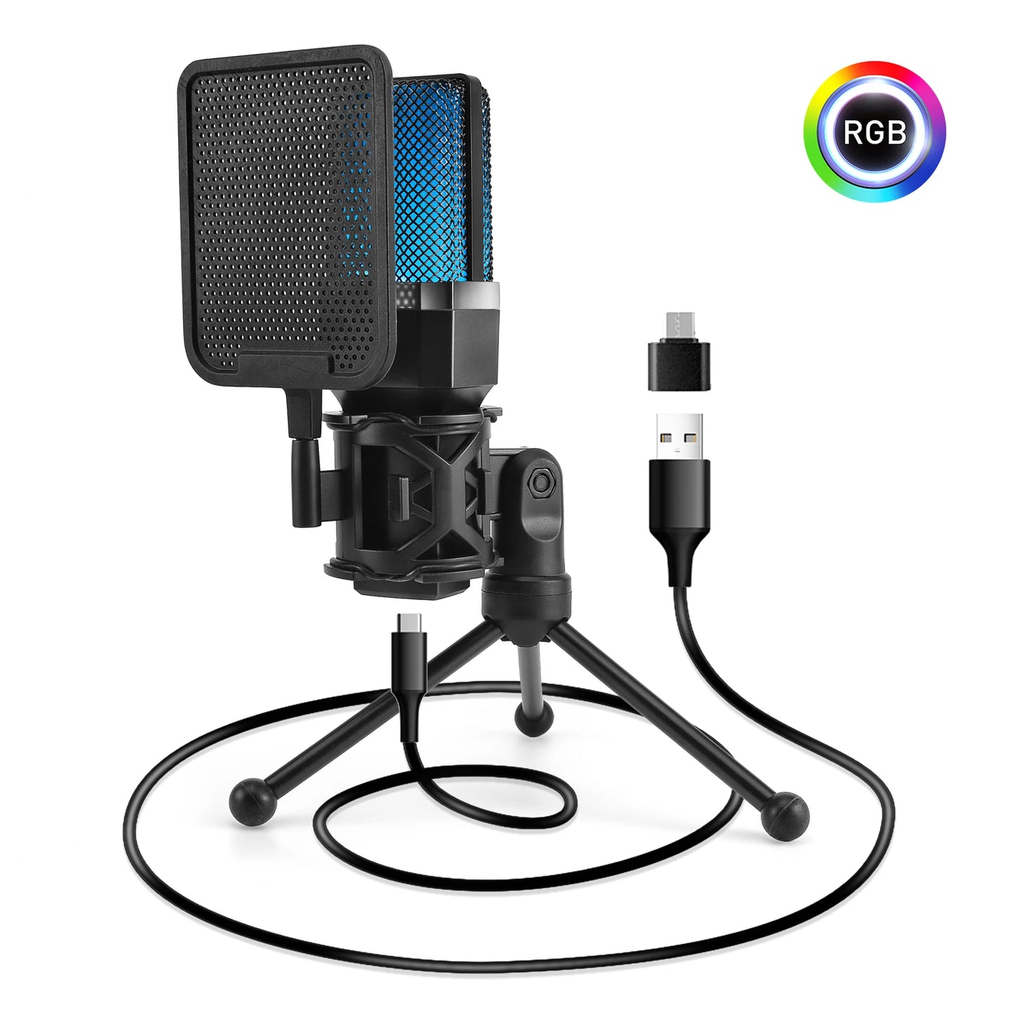 FREEME™ USB Condenser Microphone Kit - PC & Laptop Mic for Gaming, Streaming & Podcasting