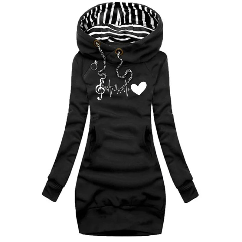 FREEME™ Women's Slim Sweater Hoodie Dress - Long Sleeve Party & Casual Dress