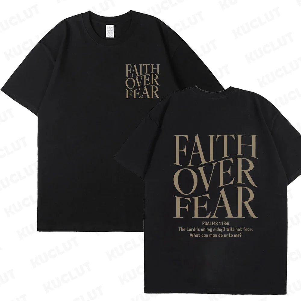 FREEME™ Faith Over Fear Tee - Christian Inspirational T-Shirt | Bible Verse
