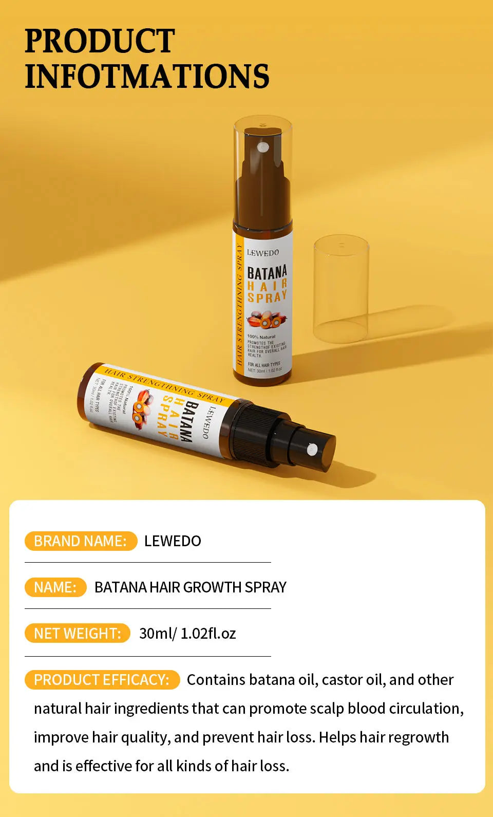 FREEME™ Pure Batana Hair Growth Oil - Natural Treatment for Thicker, Stronger Hair