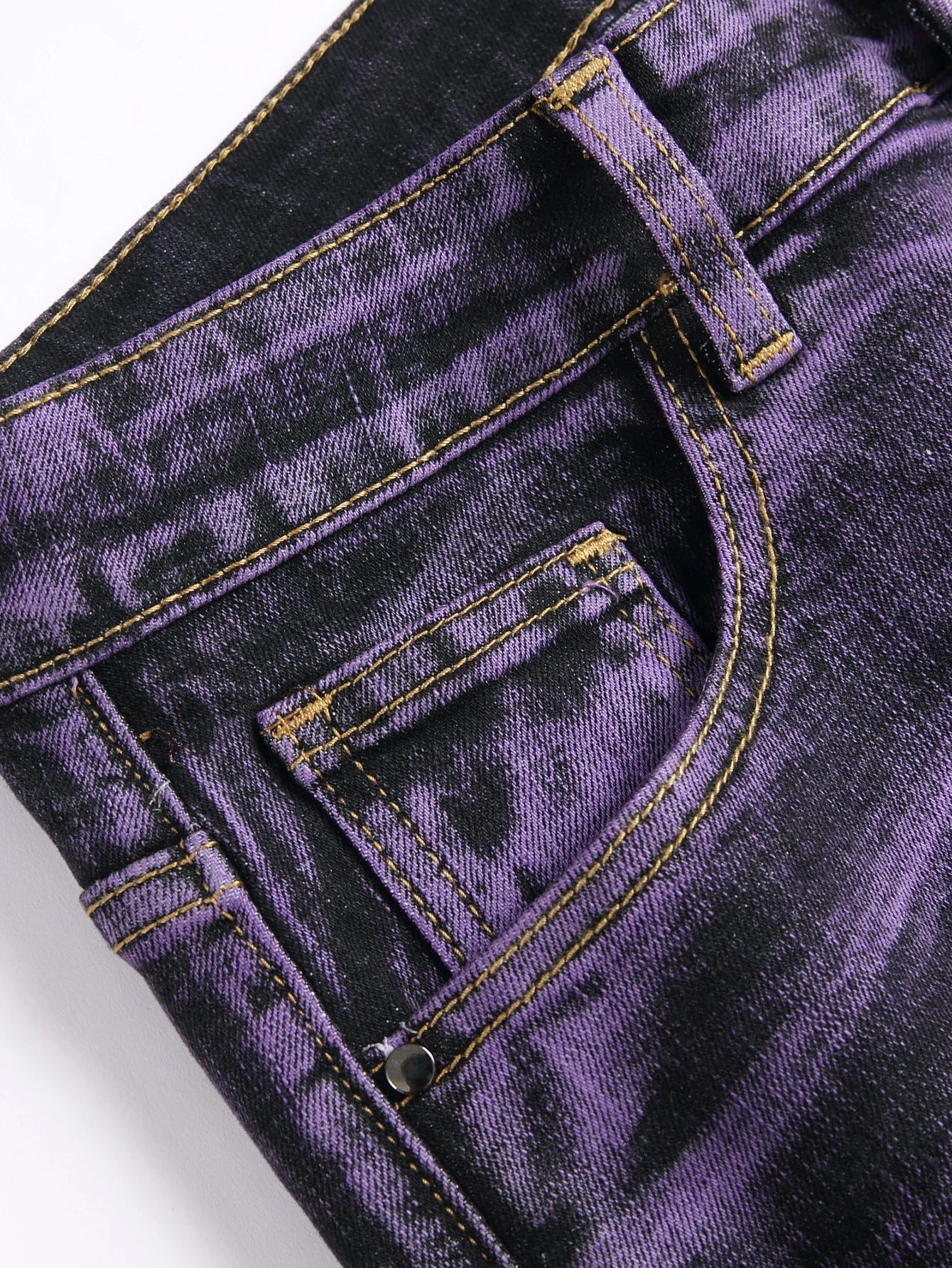 FREEME™ Men's Stretch Slim Fit Ripped Jeans - Mid Waist Tassel Distressed Denim