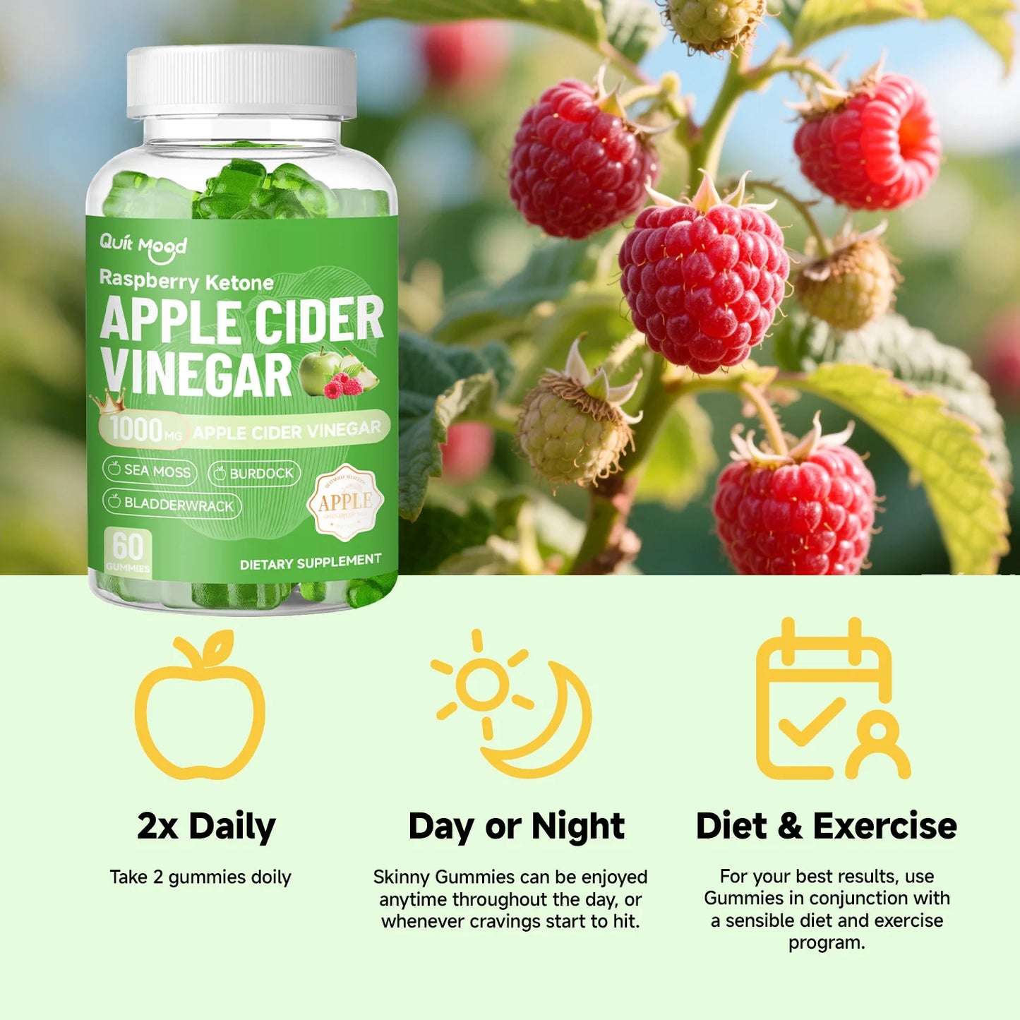 FREEME™ Sea Moss & ACV Gummies - Bladderwrack, Burdock Root and  - Natural Irish Sea Moss for Immune apple cider vinegar gummies