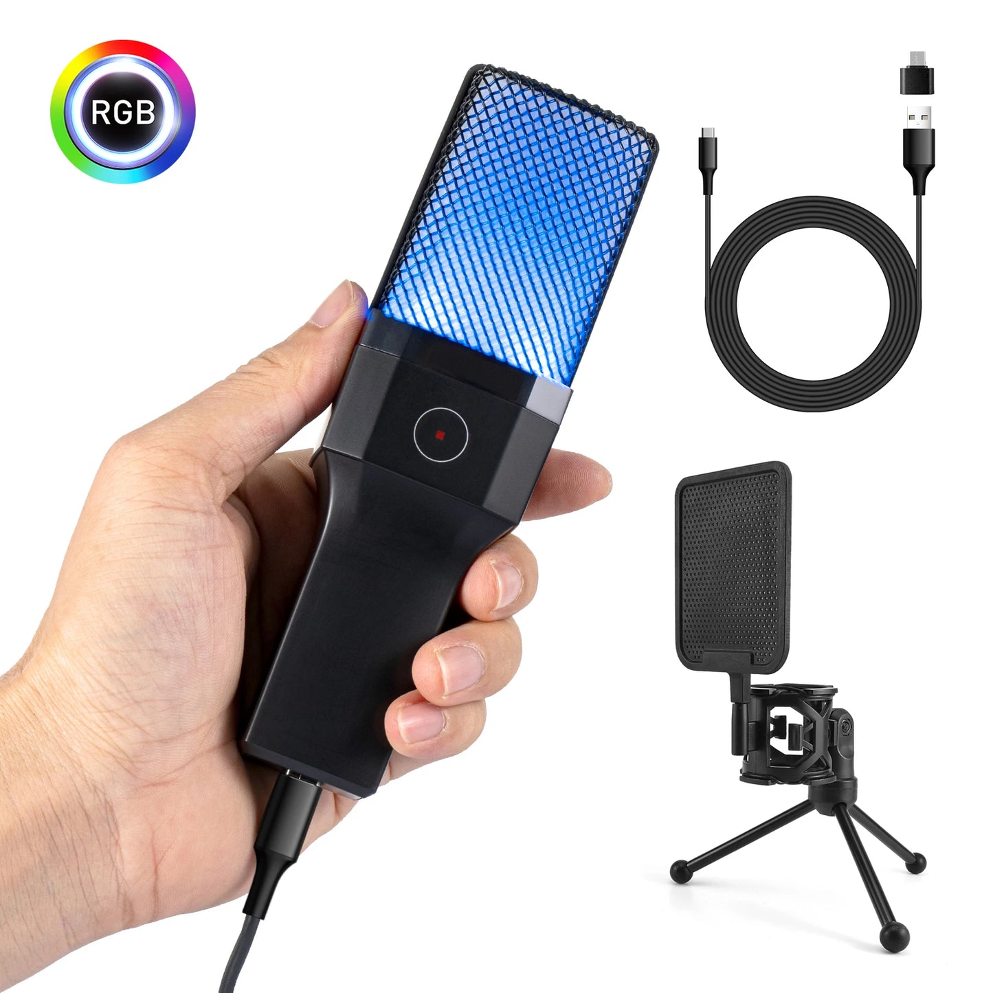 FREEME™ USB Condenser Microphone Kit - PC & Laptop Mic for Gaming, Streaming & Podcasting