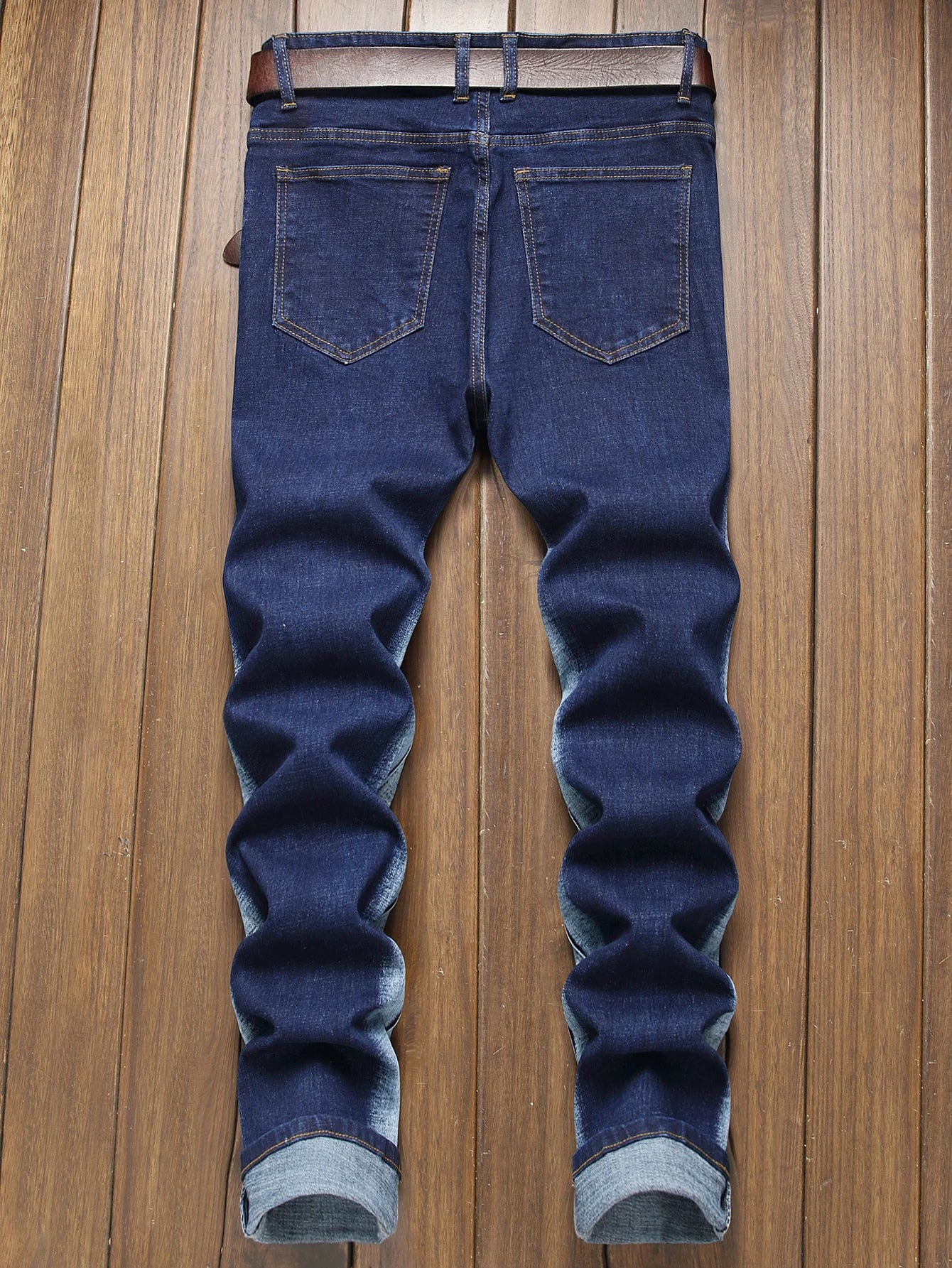 FREEME™ Men's Mid Stretch Slim Fit Ripped Jeans - Tassel Distressed Streetwear Denim