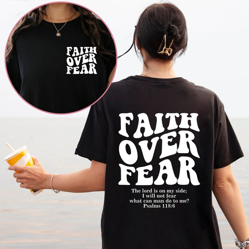 FREEME™ Faith Over Fear Tee - Christian Inspirational T-Shirt | Bible Verse