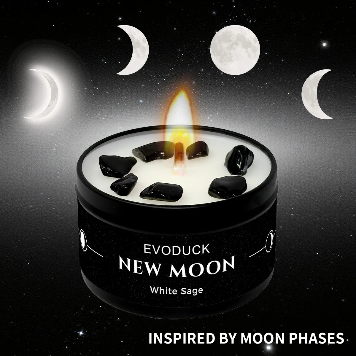 FREEME™ New Moon Manifestation Scented Candle - White Sage Law of Attraction 3oz