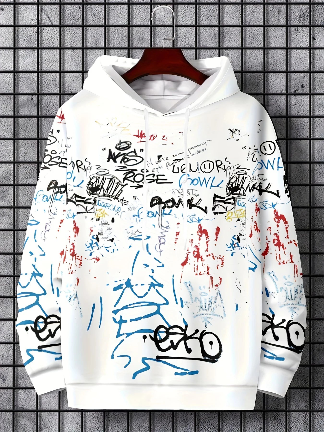 FREEME™ Graffiti Letter Print Hoodie - Urban Street Art Sweatshirt