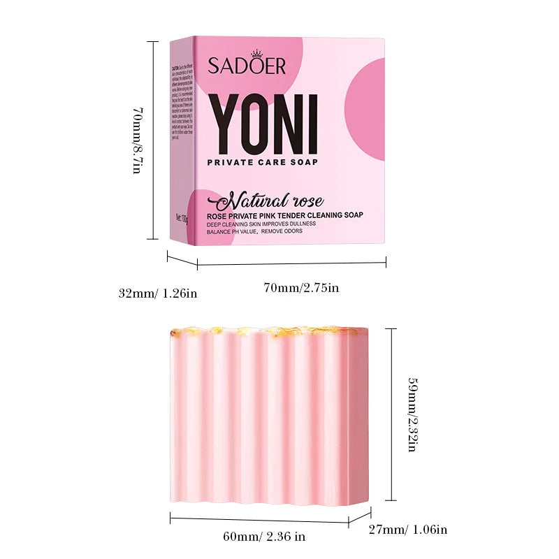 FREEME™ Rose Care Feminine Soap - pH Balanced Natural Handmade Bar for Deep Cleansing & Brightening