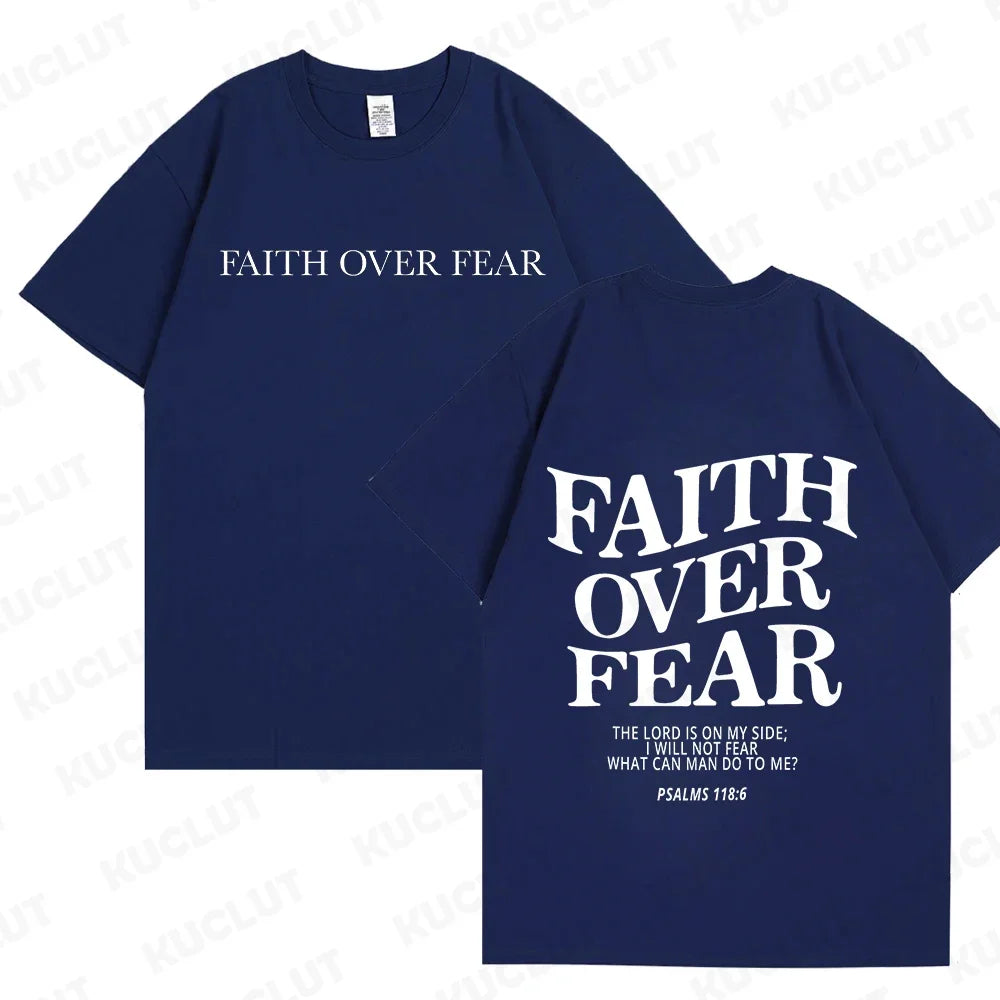 FREEME™ Faith Over Fear Tee - Christian Inspirational T-Shirt | Bible Verse