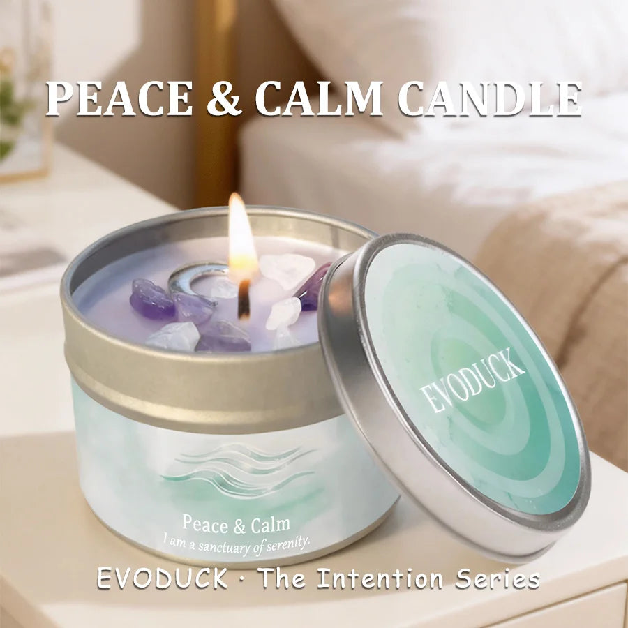 FREEME™ Peace Ritual Candle - Lavender & Chamomile with Healing Crystals