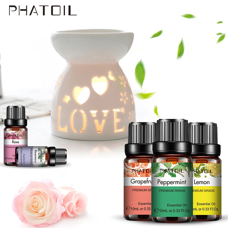 FREEME™ Pure Essential Oils - 10ml Lavender, Jasmine & Vanilla Aromatherapy Oil for Diffuser & Skin Care