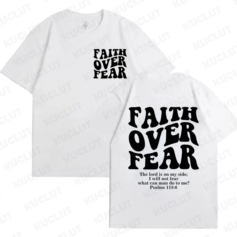 FREEME™ Faith Over Fear Tee - Christian Inspirational T-Shirt | Bible Verse