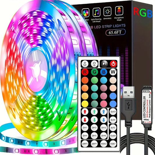 FREEME™ RGB LED Strip Lights with Remote - 1m to 20m Color Changing Tape for Room, Bedroom & Party Decor