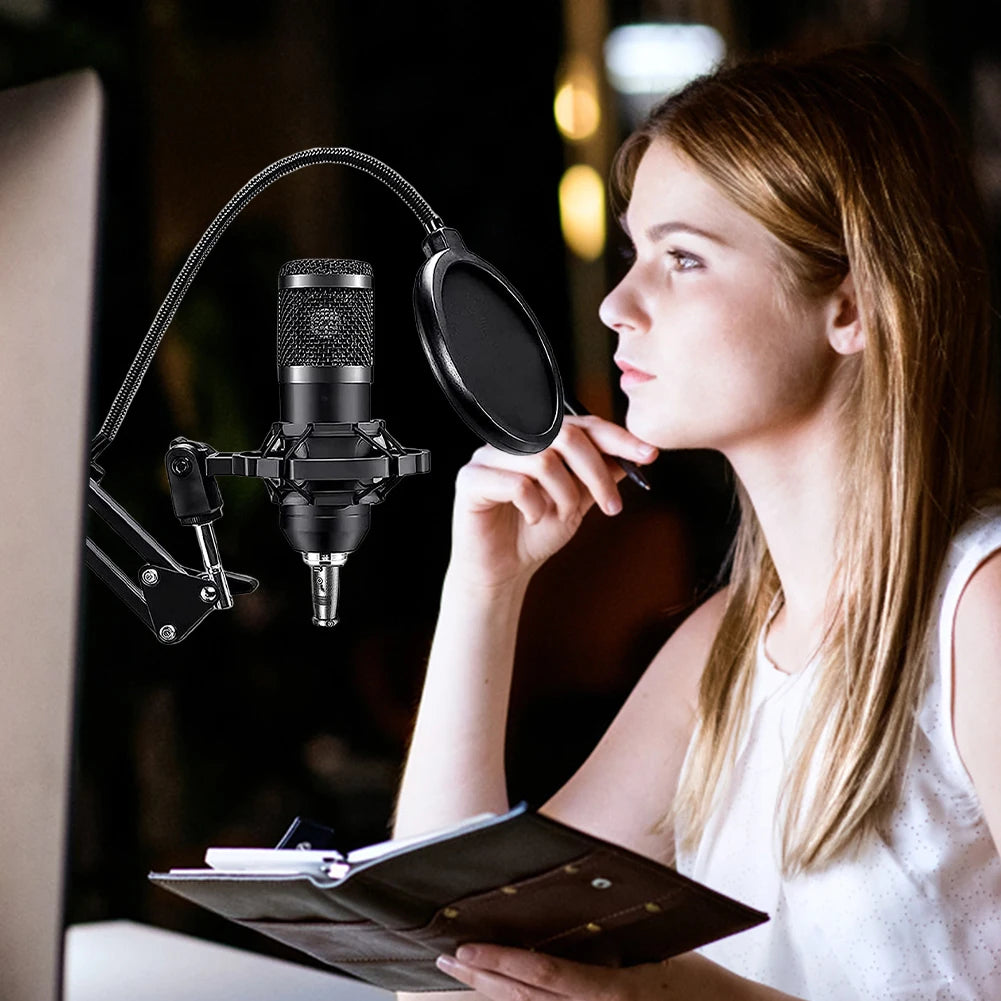 FREEME™ BM800 Podcast Microphone & Sound Card Set - Professional Studio Condenser Mic