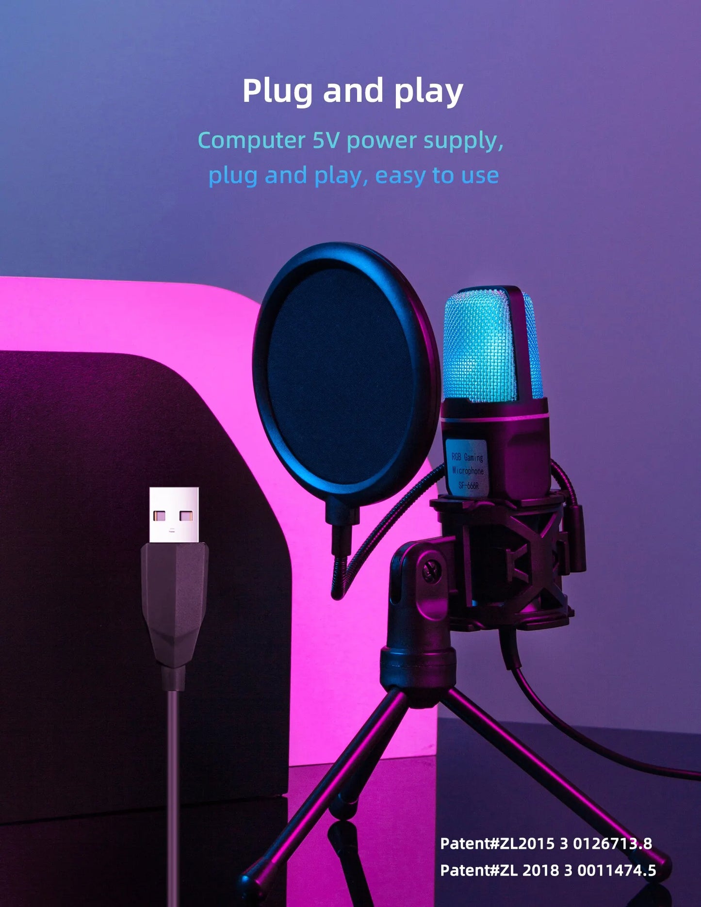 FREEME™ USB Condenser Microphone Kit - PC & Laptop Mic for Gaming, Streaming & Podcasting