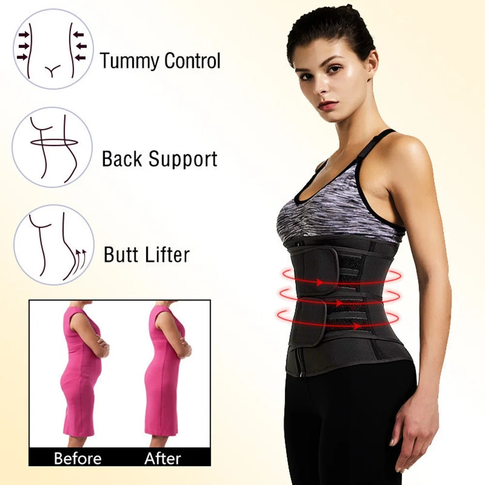 FREEME™ Waist Trainer Slimming Belt - Sweat Trimmer Cincher for Workouts & Body Shaping