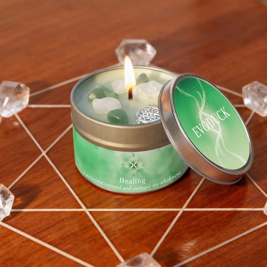 FREEME™ Peace Ritual Candle - Lavender & Chamomile with Healing Crystals