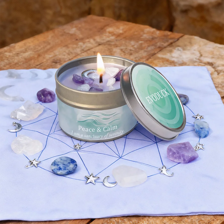 FREEME™ Peace Ritual Candle - Lavender & Chamomile with Healing Crystals