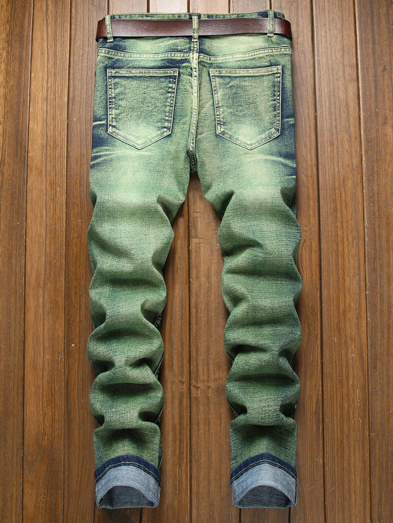 FREEME™ Men's Distressed Slim Fit Jeans - Ripped Tassel Streetwear Denim