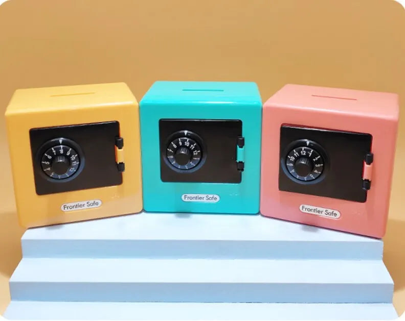 FREEME™ Retro ATM Password Money Safe Box - Automatic Deposit Coin & Banknote Savings Bank