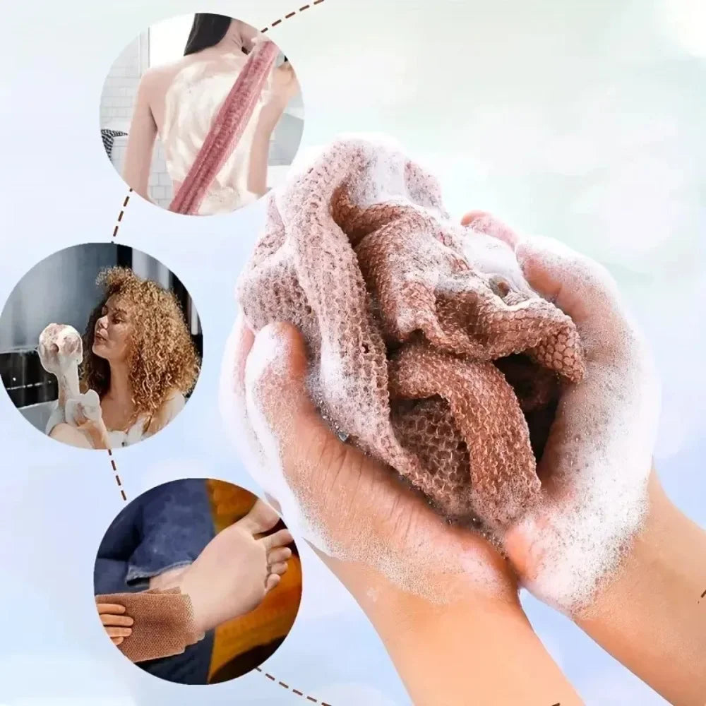 FREEME™ African Net Exfoliating Bath Sponge Set - Double-Sided Loofah Shower Scrubber