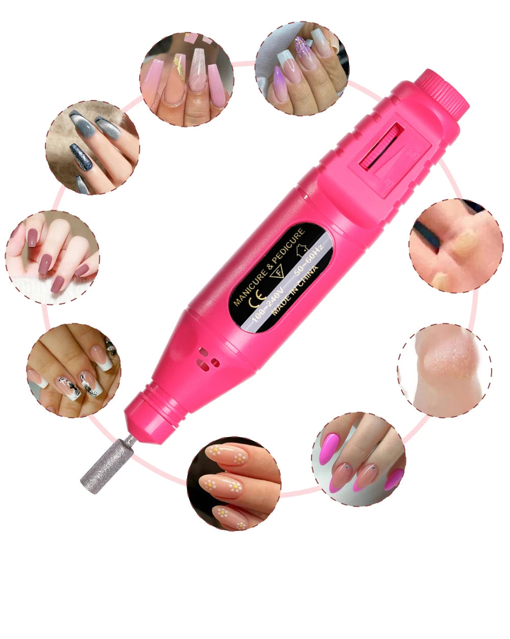 FREEME™ 6-in-1 Electric Nail Drill Kit - Portable Manicure & Nail File Polisher Pen
