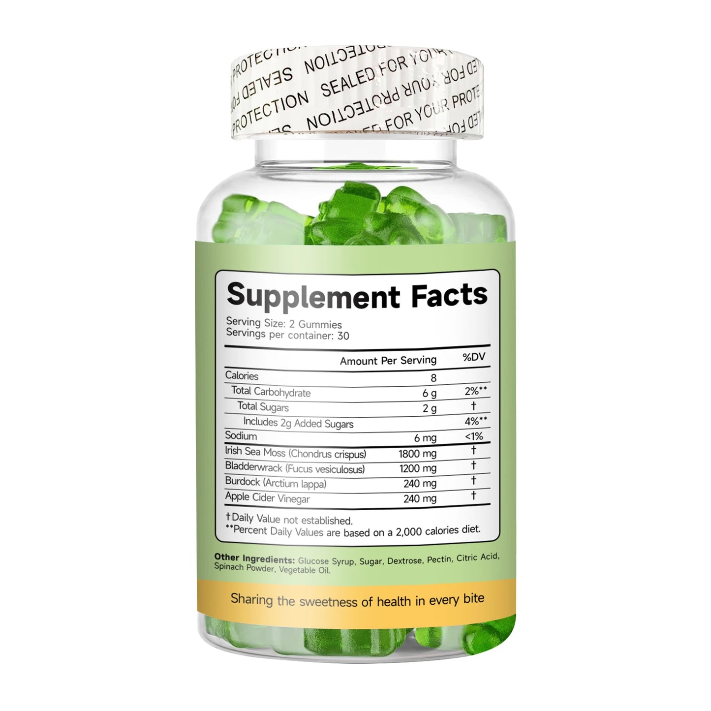 FREEME™ Sea Moss & ACV Gummies - Bladderwrack, Burdock Root and  - Natural Irish Sea Moss for Immune apple cider vinegar gummies